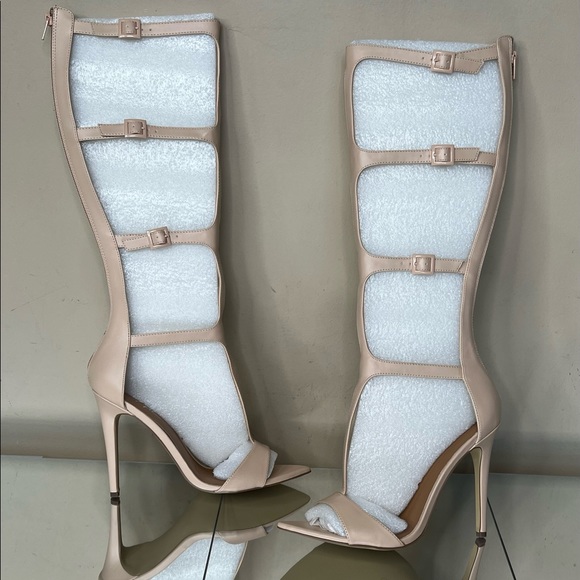 Nasty Gal Nude Gladiator Heel Sandals - Picture 2 of 8